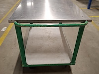 Magazijnwagen met los rvs blad - afbeelding 2 van  5