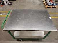 Magazijnwagen met los rvs blad - afbeelding 5 van  5