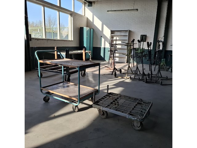 Magazijnwagen met transporthondje - afbeelding 1 van  4