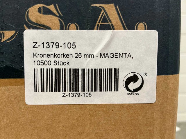 Magenta kroonkurken 26mm (10500x) - afbeelding 5 van  7