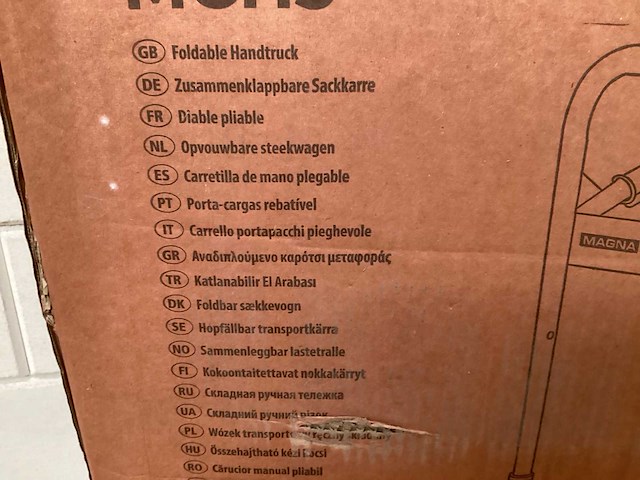 Magnacart mch5 aluminium steekwagen, max 120 kg - afbeelding 2 van  4
