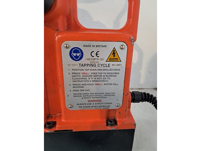Magneetboor/freesmachine 32mm 230v 1700w magtron, mbe50, bouwjaar 2021 - afbeelding 3 van  9