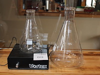 Magneetroerder vortex met 2 erlenmeyers. - afbeelding 1 van  2