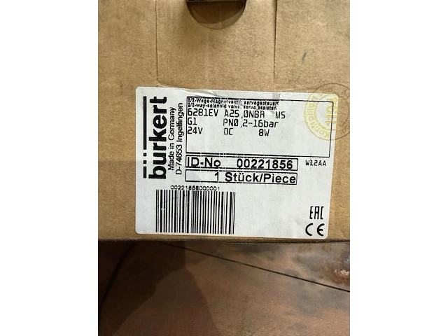 Magneetventiel, bürkert, 6281ev a25, messing - afbeelding 2 van  2