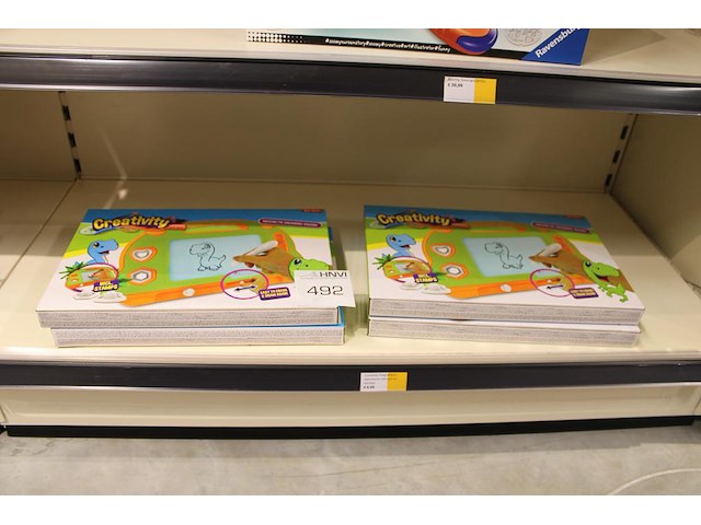 Magnetische tekenborden creativity, 4 stuks in schap. - afbeelding 1 van  2
