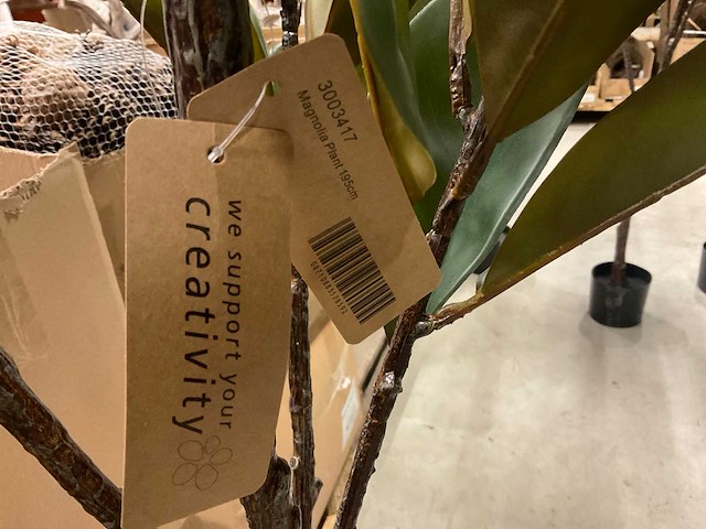 Magnolia plant kunstkamerplant (2x) - afbeelding 5 van  5
