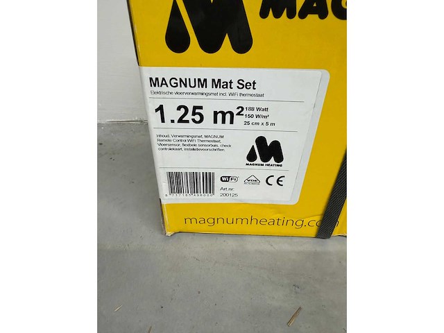Magnum - 200125 - elektrische vloerverwarmingsmat met wifi thermostaat 1,25 m² - afbeelding 4 van  4