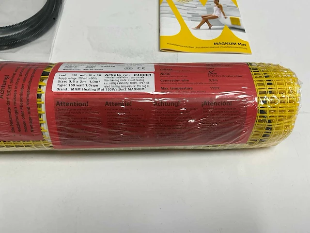Magnum - heating mat - 1 m2 vloerverwarmingset - afbeelding 9 van  11