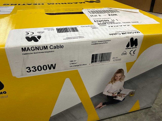 Magnum 3300watt vloerverwarming kabel elektrisch - afbeelding 2 van  3