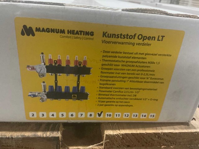 Magnum heating kunststof open lt 9-groeps vloerverwarmingverdeler (4x) - afbeelding 3 van  5