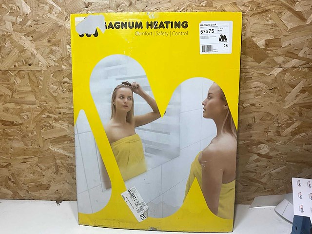 Magnum look spiegelverwarmingselement 57x75 cm. 100 watt - afbeelding 1 van  2