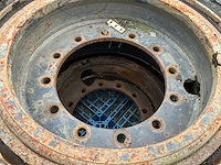 Magnum solideal 16.00-25 volrubber industrie band met velg (4x) - afbeelding 8 van  9