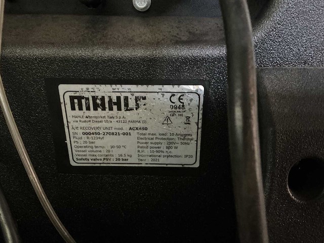 Mahle - 2021 - acx 450 - airco test- en vulapparaat - afbeelding 3 van  3