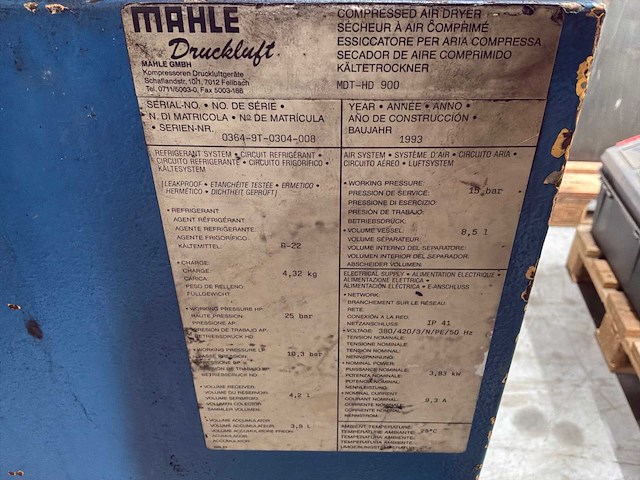 Mahle mdt-hd 900 luchtdroger - afbeelding 8 van  8