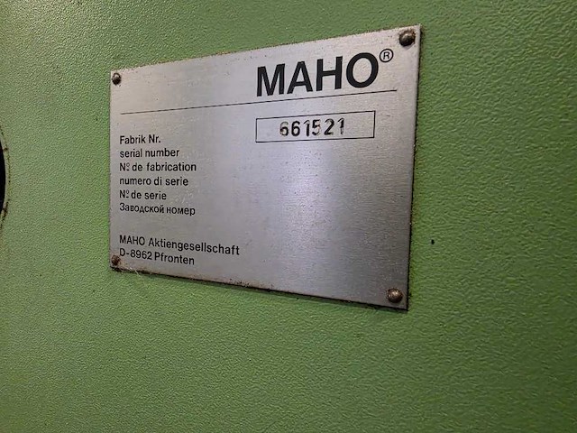 Maho - mh 600 w - cnc freesmachine - afbeelding 12 van  16
