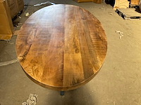 Mahom 180x100 3d poot mangohout eetkamertafel - afbeelding 2 van  11