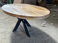 Mahom 180x100 3d poot mangohout eetkamertafel - afbeelding 4 van  11