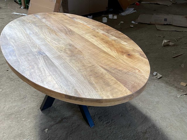 Mahom 180x100 3d poot mangohout eetkamertafel - afbeelding 5 van  11