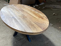 Mahom 180x100 3d poot mangohout eetkamertafel - afbeelding 5 van  11