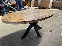 Mahom 180x100 3d poot mangohout eetkamertafel - afbeelding 8 van  11