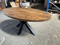 Mahom 180x100 3d poot mangohout eetkamertafel - afbeelding 10 van  11