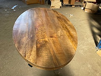 Mahom 180x100 3d poot mangohout eetkamertafel - afbeelding 6 van  6