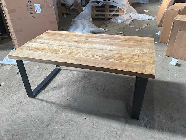 Mahom 180x100 upoot mangohout eetkamertafel - afbeelding 6 van  11