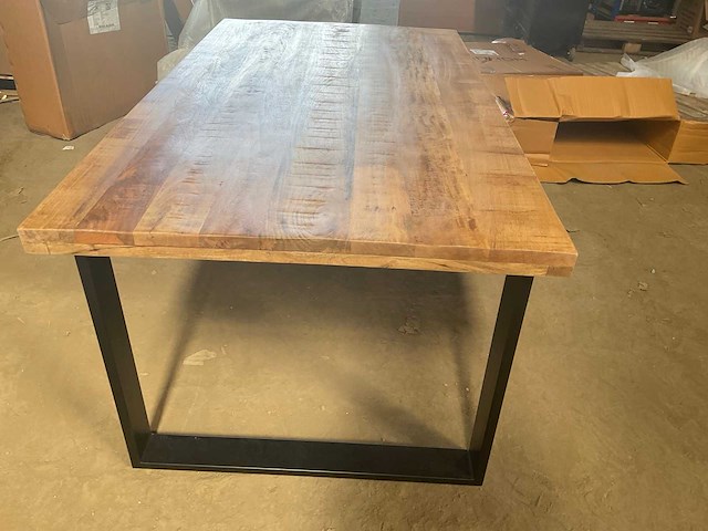 Mahom 180x100 upoot mangohout eetkamertafel - afbeelding 8 van  11
