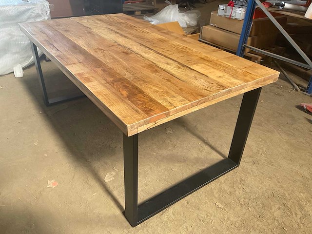 Mahom 180x100 upoot mangohout eetkamertafel - afbeelding 9 van  11