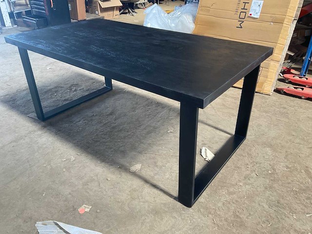 Mahom 180x100 upoot mangohout eetkamertafel - afbeelding 8 van  10