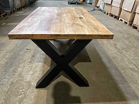 Mahom 180x100 xpoot mangohout eetkamertafel - afbeelding 6 van  12