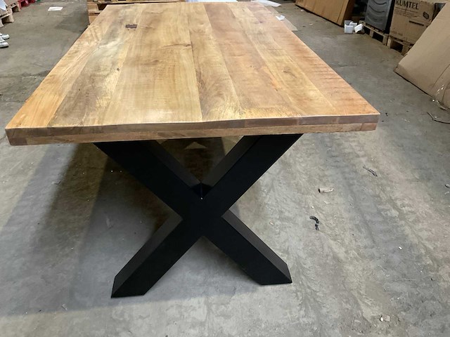 Mahom 180x100 xpoot mangohout eetkamertafel - afbeelding 9 van  12