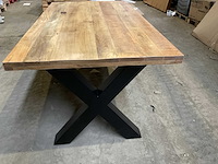 Mahom 180x100 xpoot mangohout eetkamertafel - afbeelding 9 van  12