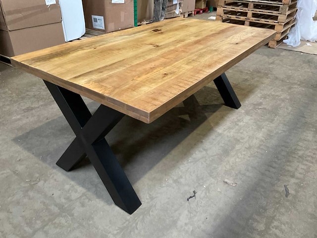 Mahom 180x100 xpoot mangohout eetkamertafel - afbeelding 10 van  12
