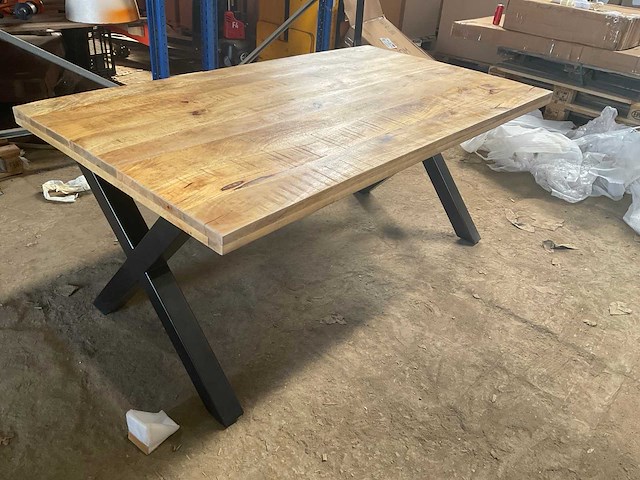 Mahom 180x100 xpoot mangohout eetkamertafel - afbeelding 5 van  8