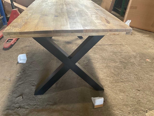 Mahom 180x100 xpoot mangohout eetkamertafel - afbeelding 8 van  8