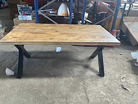 Mahom 180x100 xpoot mangohout eetkamertafel - afbeelding 1 van  3
