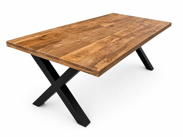Mahom 180x100 xpoot mangohout eetkamertafel - afbeelding 1 van  8