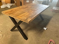 Mahom 180x100 xpoot mangohout eetkamertafel - afbeelding 2 van  8