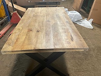 Mahom 180x100 xpoot mangohout eetkamertafel - afbeelding 7 van  8