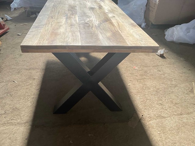 Mahom 180x100 xpoot mangohout eetkamertafel - afbeelding 2 van  3