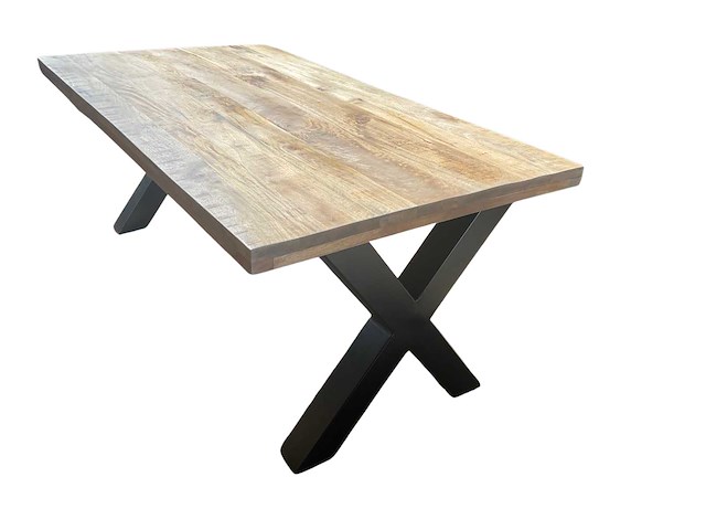 Mahom 180x100 xpoot mangohout eetkamertafel - afbeelding 1 van  8
