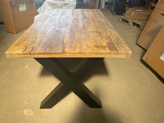 Mahom 180x100 xpoot mangohout eetkamertafel - afbeelding 3 van  8