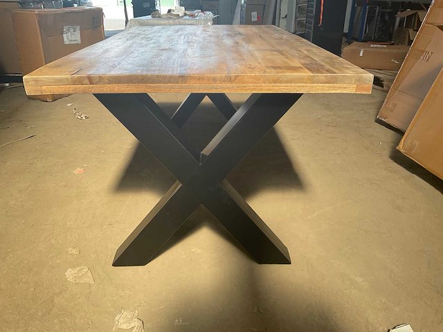 Mahom 180x100 xpoot mangohout eetkamertafel - afbeelding 4 van  8