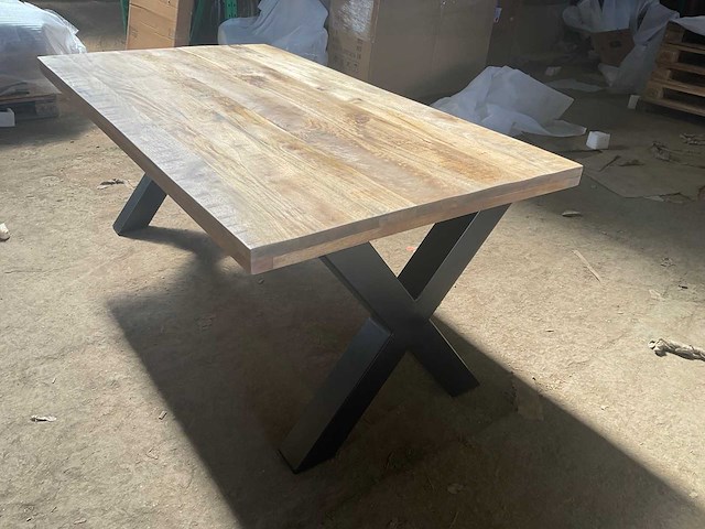 Mahom 180x100 xpoot mangohout eetkamertafel - afbeelding 5 van  8