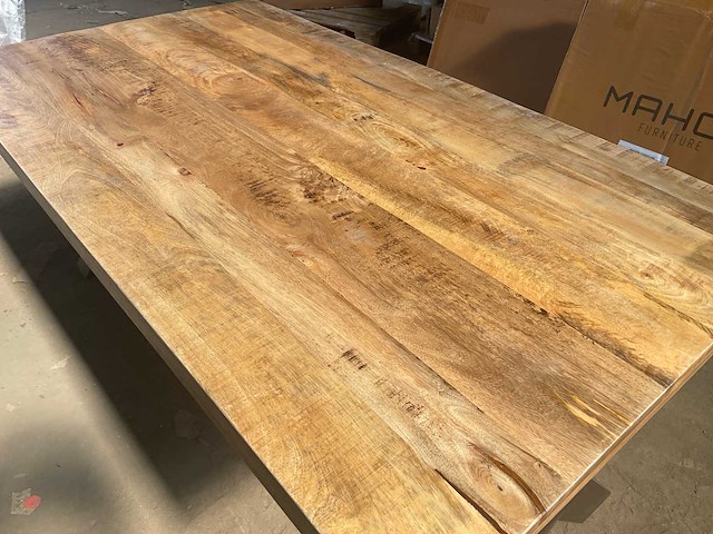 Mahom 180x100 xpoot mangohout eetkamertafel - afbeelding 8 van  8