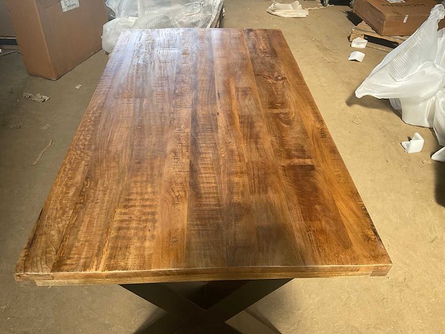 Mahom 180x100 xpoot mangohout eetkamertafel - afbeelding 4 van  4