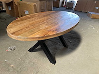 Mahom 180x100 xpoot mangohout eetkamertafel - afbeelding 2 van  6