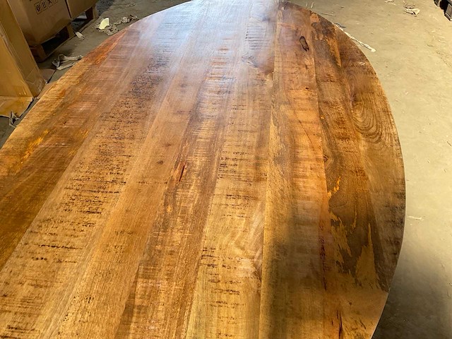 Mahom 180x100 xpoot mangohout eetkamertafel - afbeelding 3 van  6