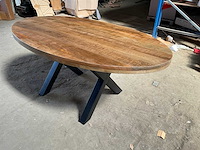 Mahom 180x100 xpoot mangohout eetkamertafel - afbeelding 5 van  6